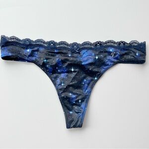 Victoria’s Secret Dream Angels Thong Galaxy Stars Lace Trim NWT L